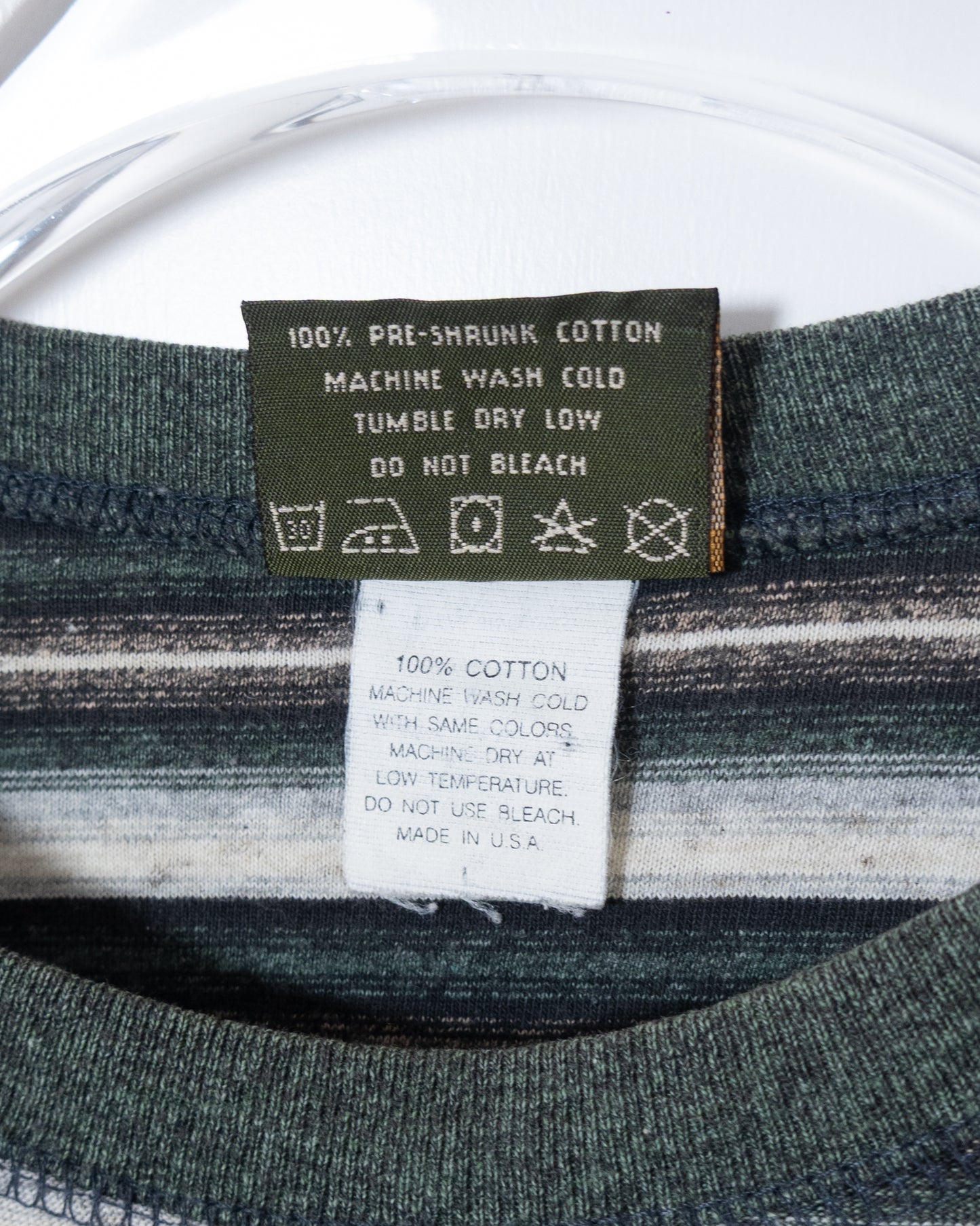 jacquard gradation stripe long sleeve t-shirt