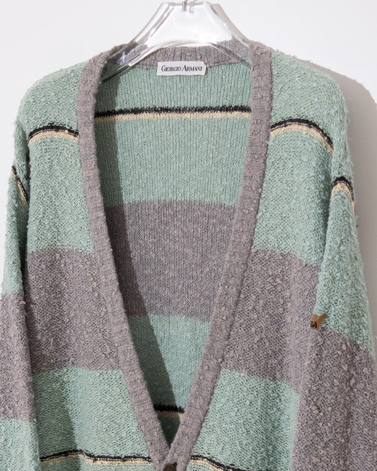 "Giorgio Armani" multi-stripe cardigan