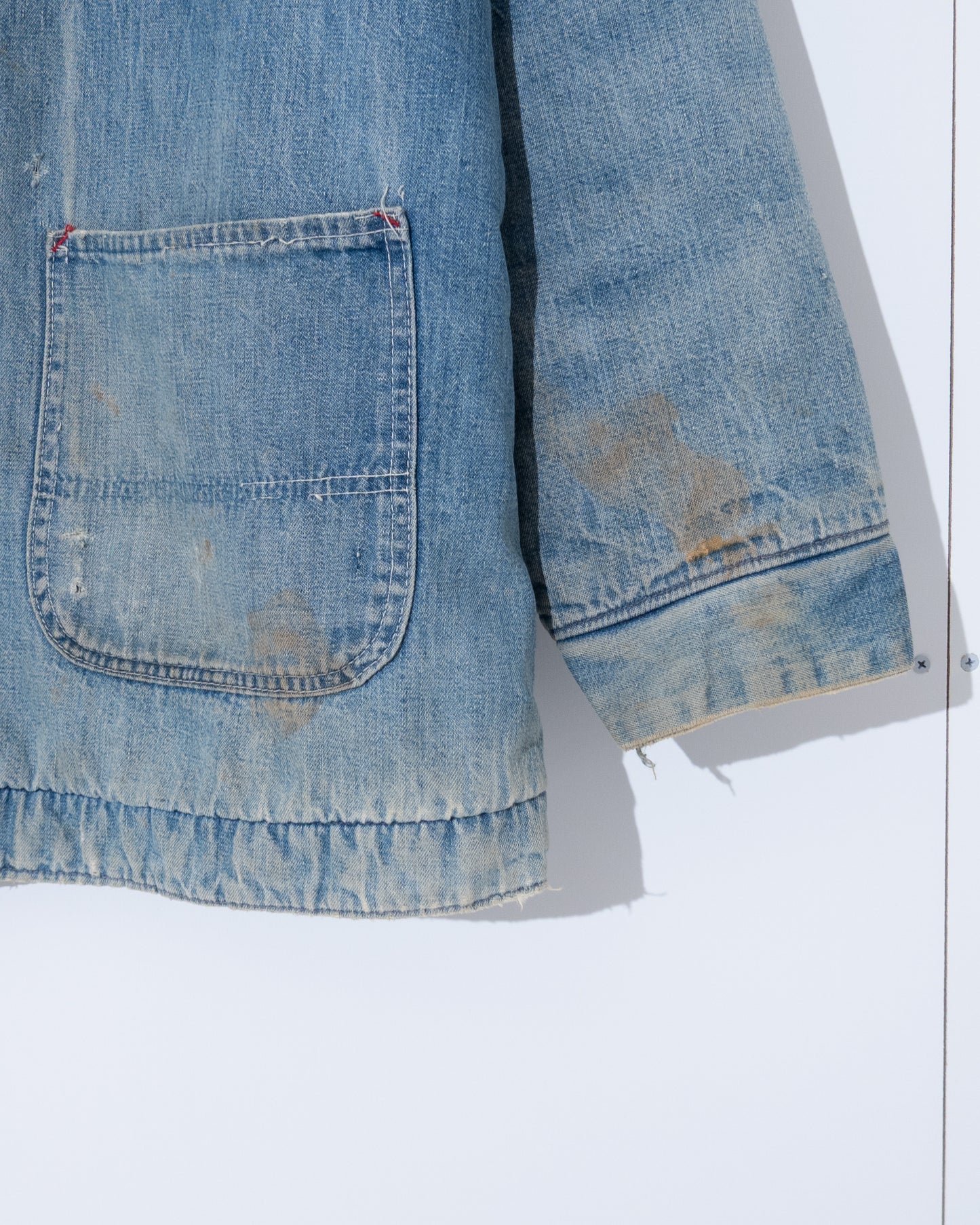 'Sears' denim coverall jacket with blanket liner