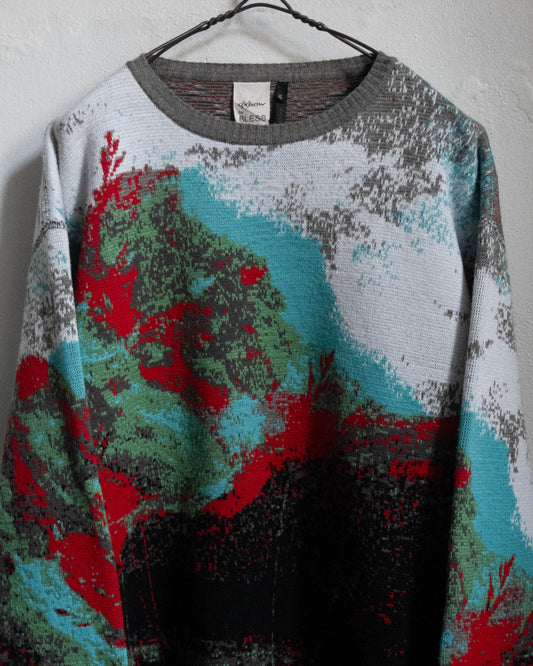 "OXBOW/BLESS" CHERLOK SKOLPEN 3D knit sweater