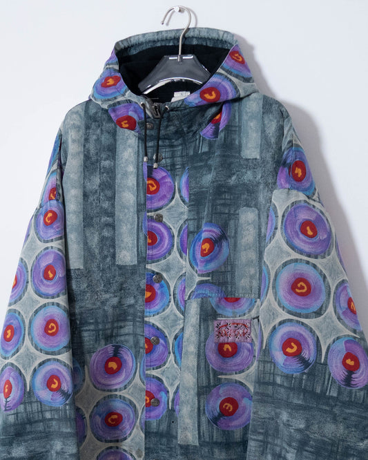 "OXBOW" all over pattern hooded jacket
