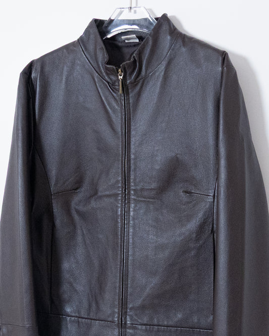 'Marks&Spencer' high neck leather jacket