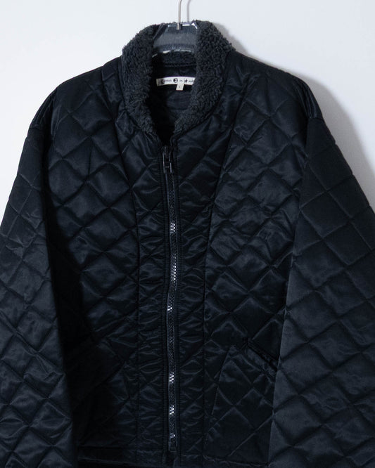 nylon quilting bomber jacket
