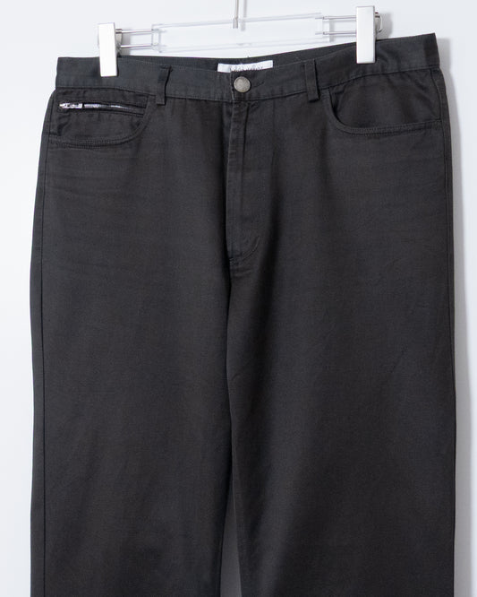 'YVES SAINT LAURENT rive gauche' cotton sateen 5-pocket pants