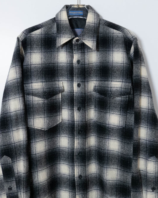 "PENDLETON" shadow plaid wool shirt