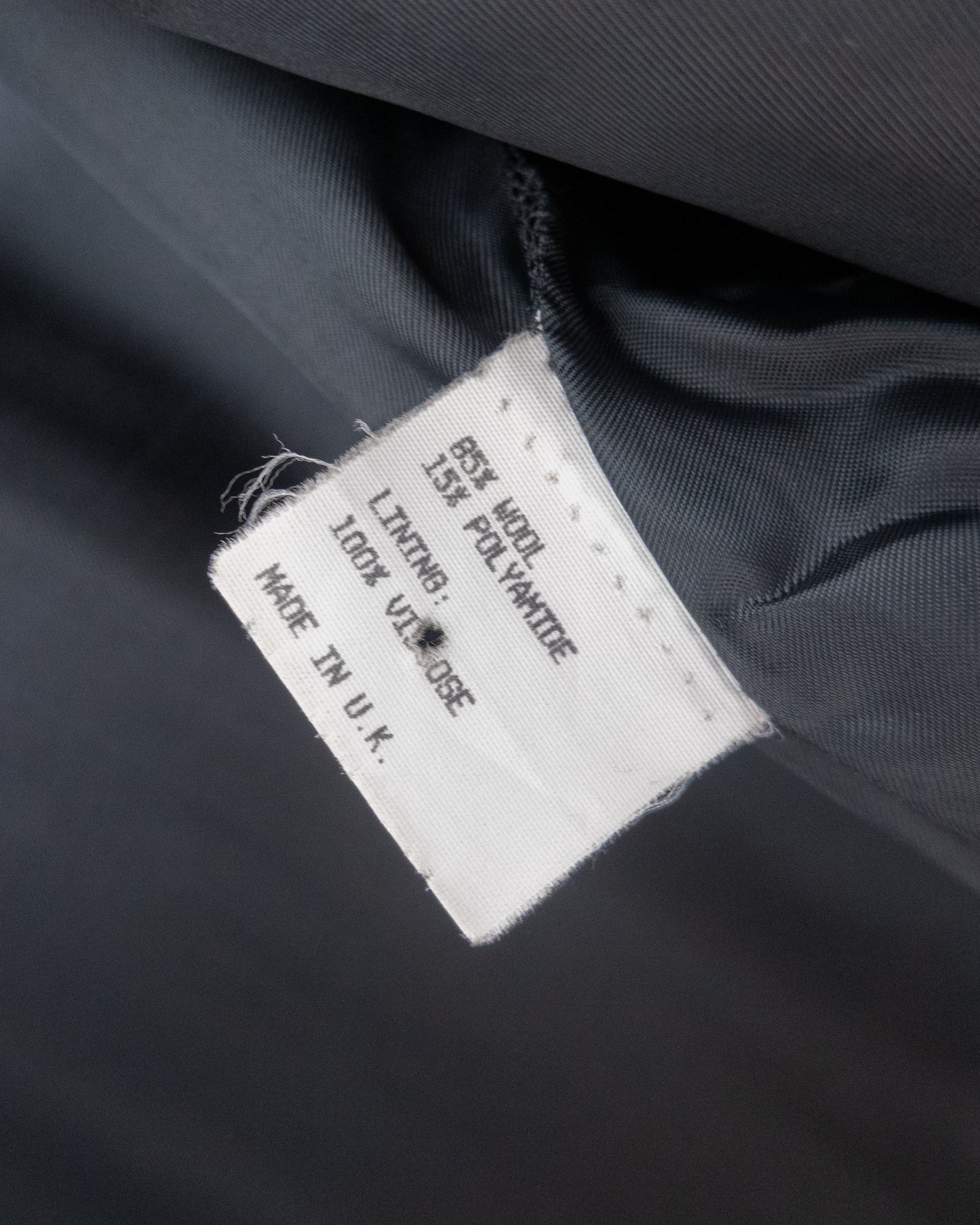 "JIGSAW" double-breasted herringbone tweed overcoat