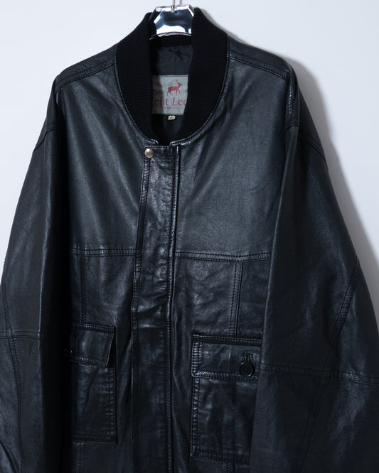 leather bomber jacket