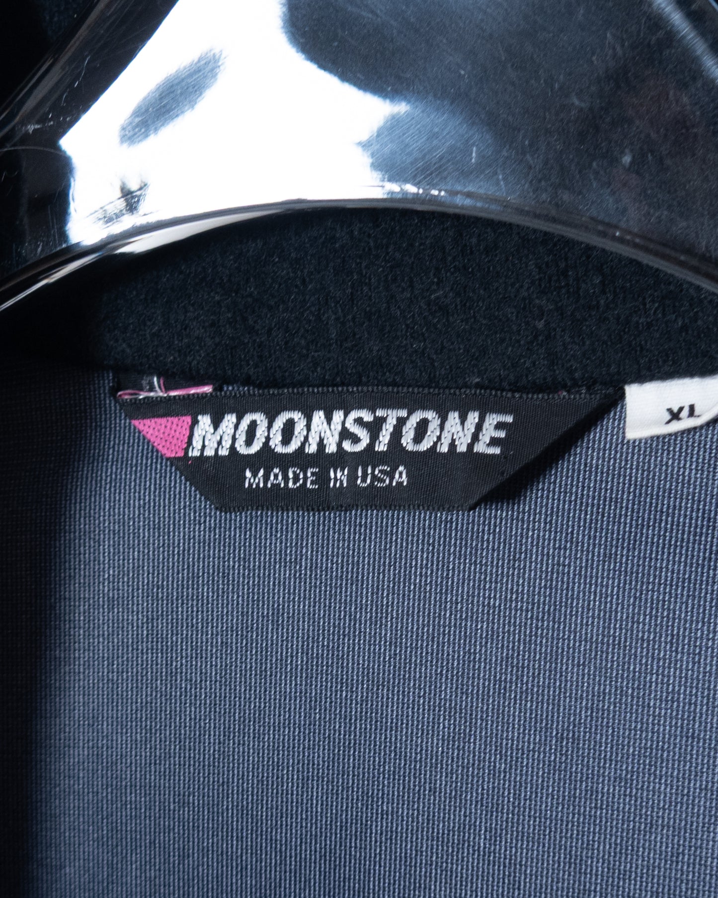 "MOON STONE" half-zip nylon pullover jacket