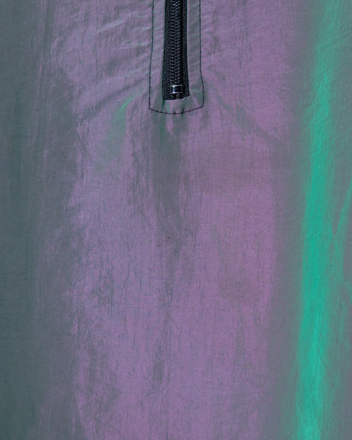 iridescent nylon half-zip pullover