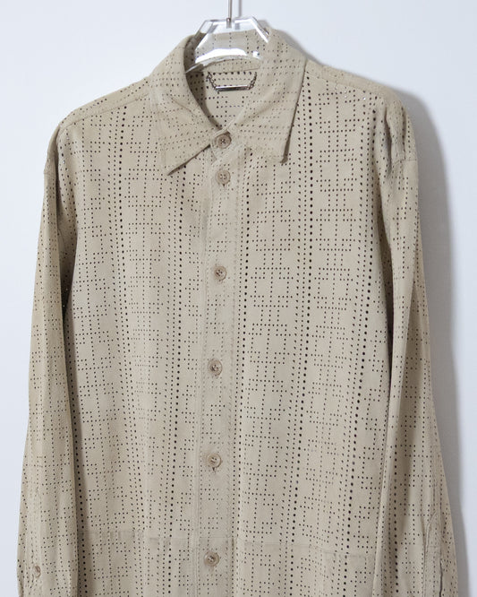 "GIANFRANCO FERRÉ" punched suede shirt