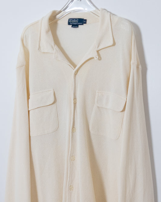 "Polo by Ralph Lauren" open collar mesh shirt
