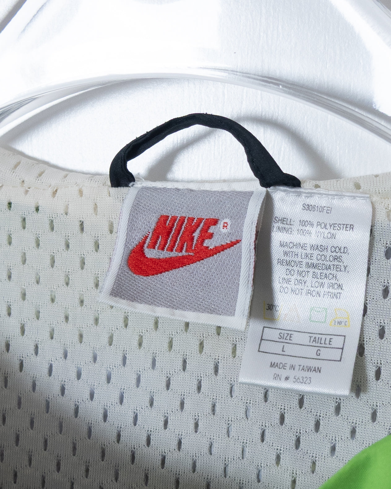"NIKE" all over pattern nylon hooded jacket