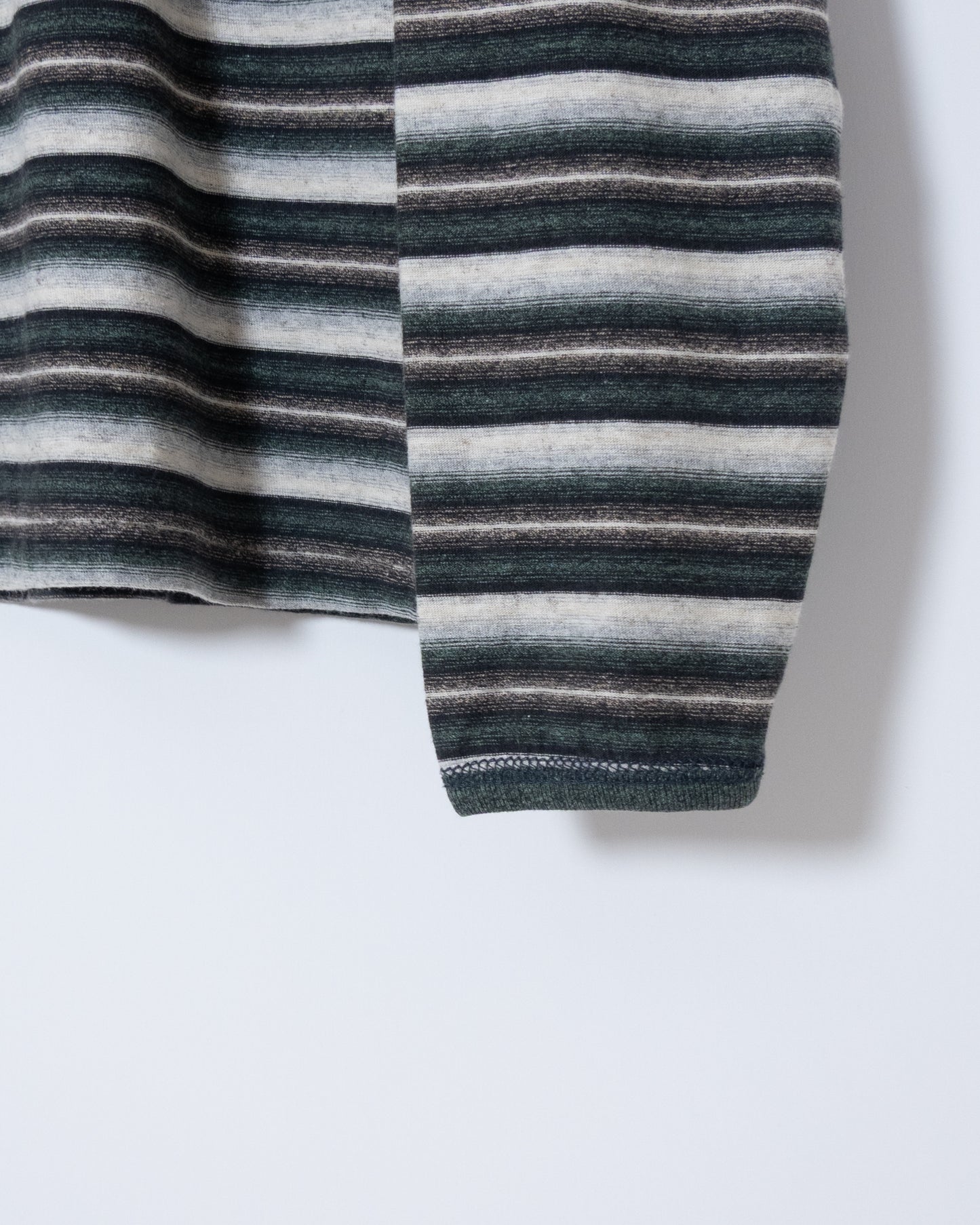 jacquard gradation stripe long sleeve t-shirt