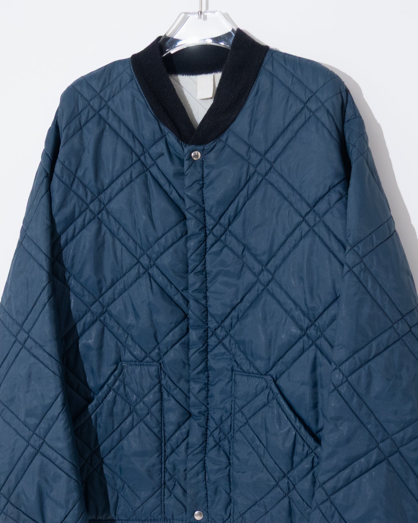 old diamond quilted nylon jacket