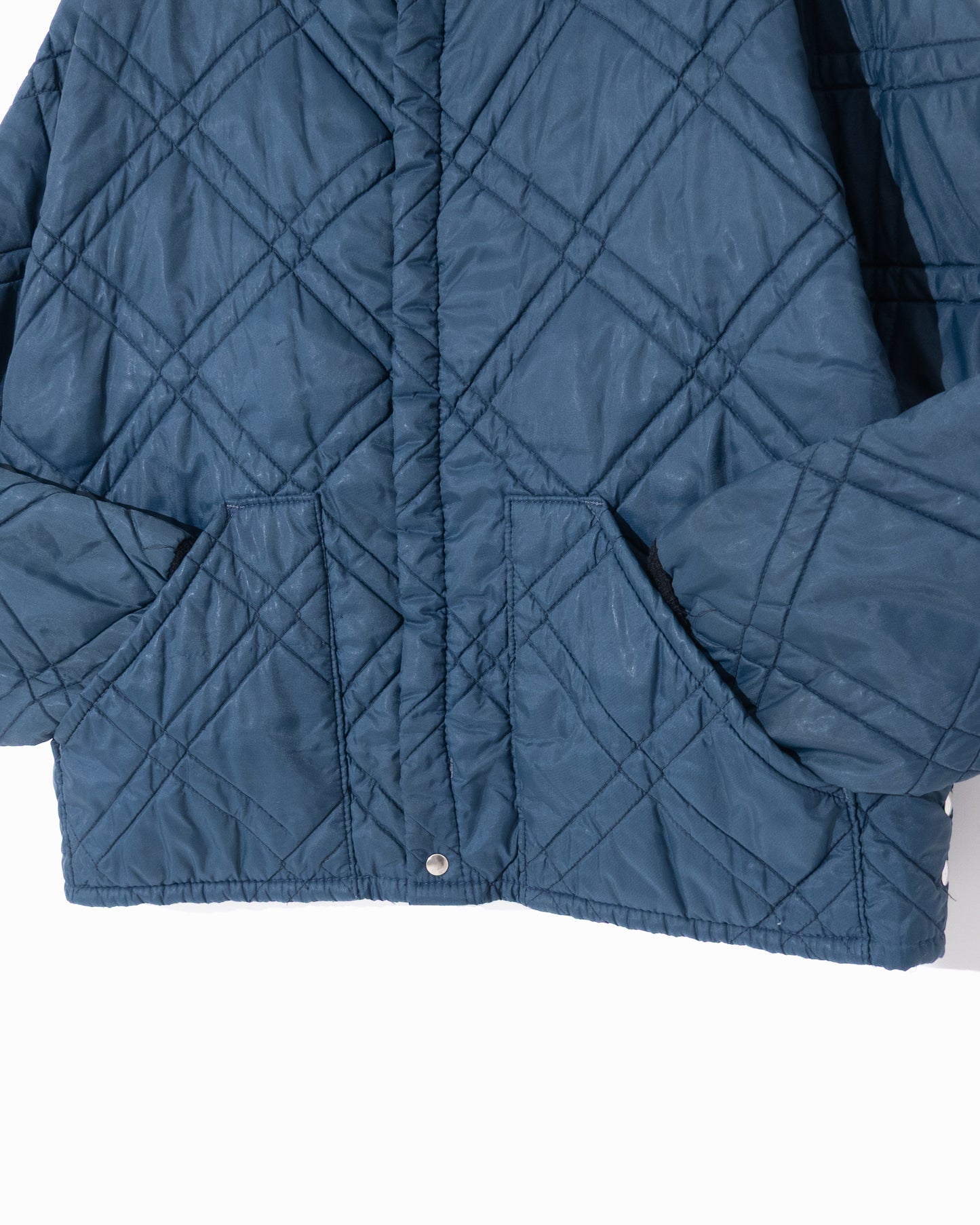 old diamond quilted nylon jacket