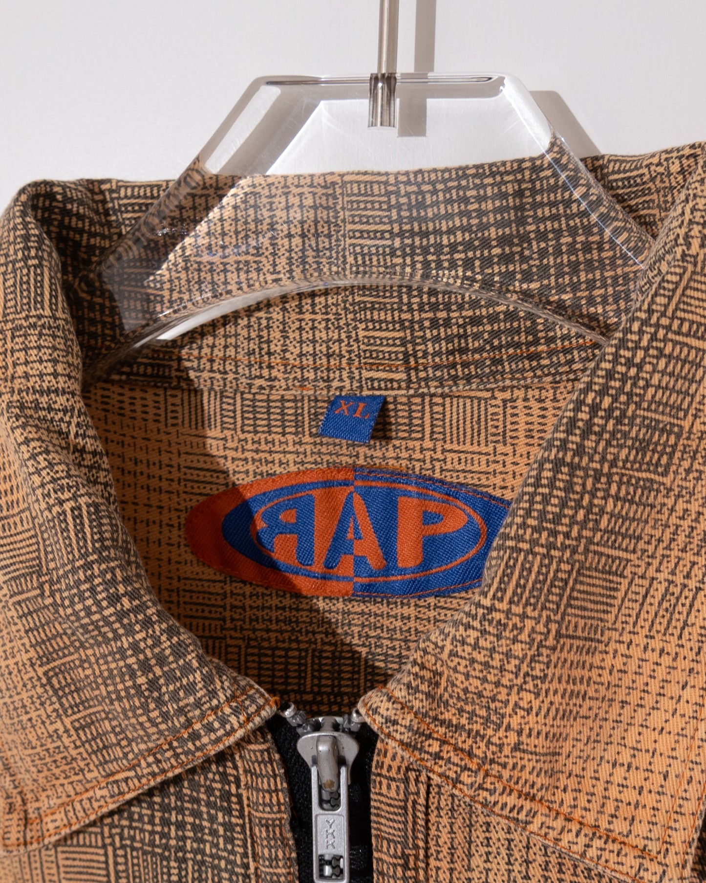 half-zip plaid shirt