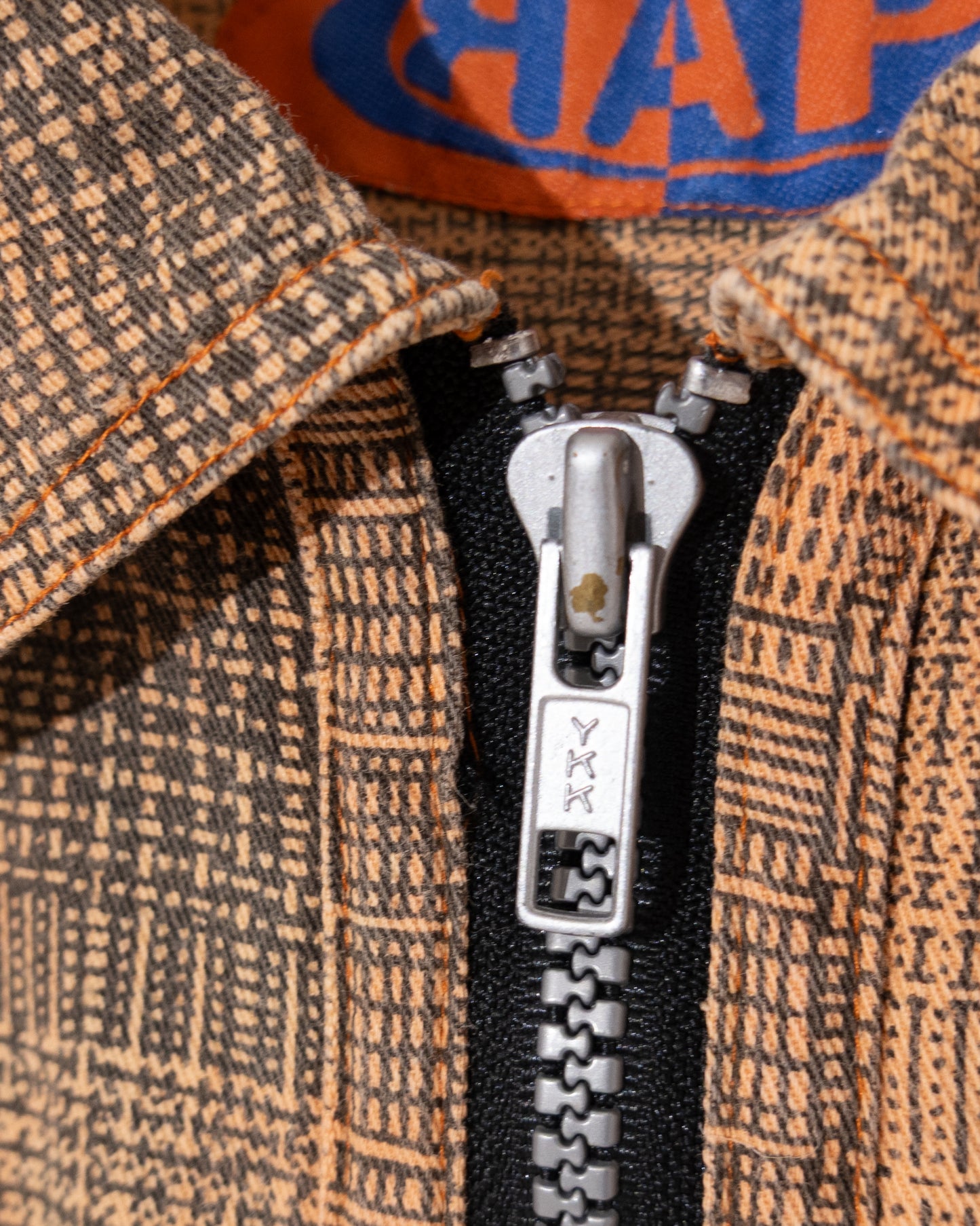 half-zip plaid shirt