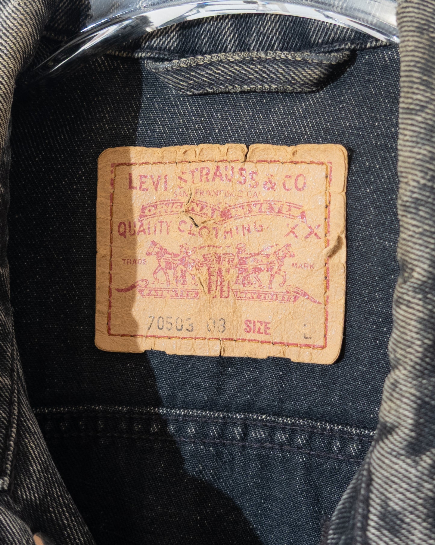 Euro 'Levi's' 70503 black denim jacket