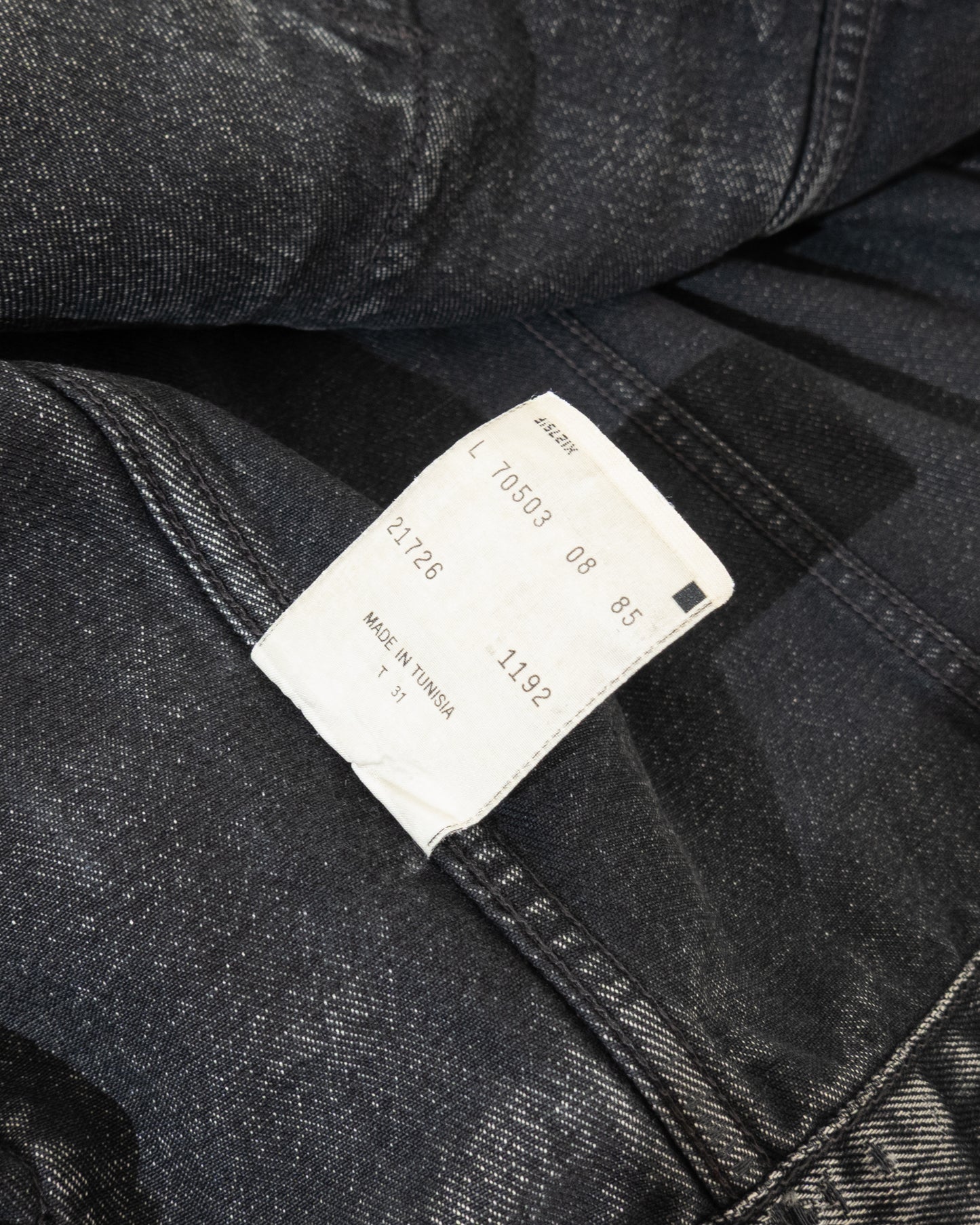 Euro 'Levi's' 70503 black denim jacket