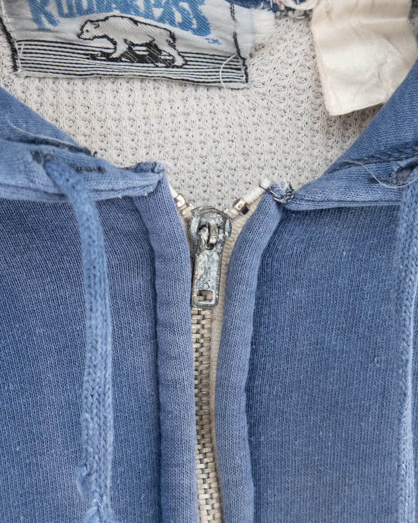 Old thermal liner zip hoodie