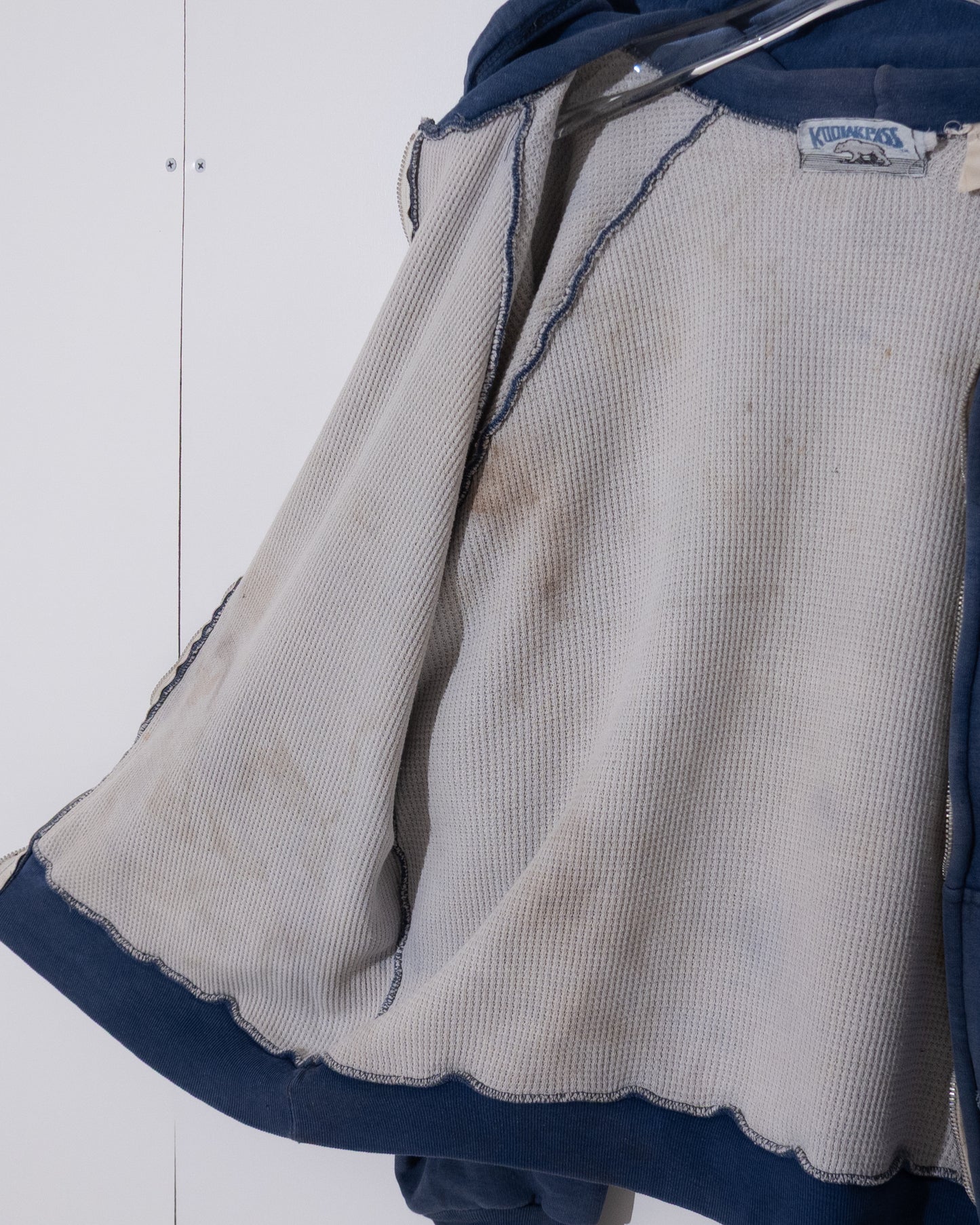 Old thermal liner zip hoodie