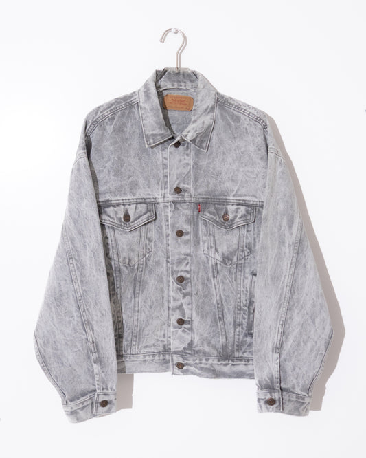 'Levi's' 70507 gray acid wash denim jacket