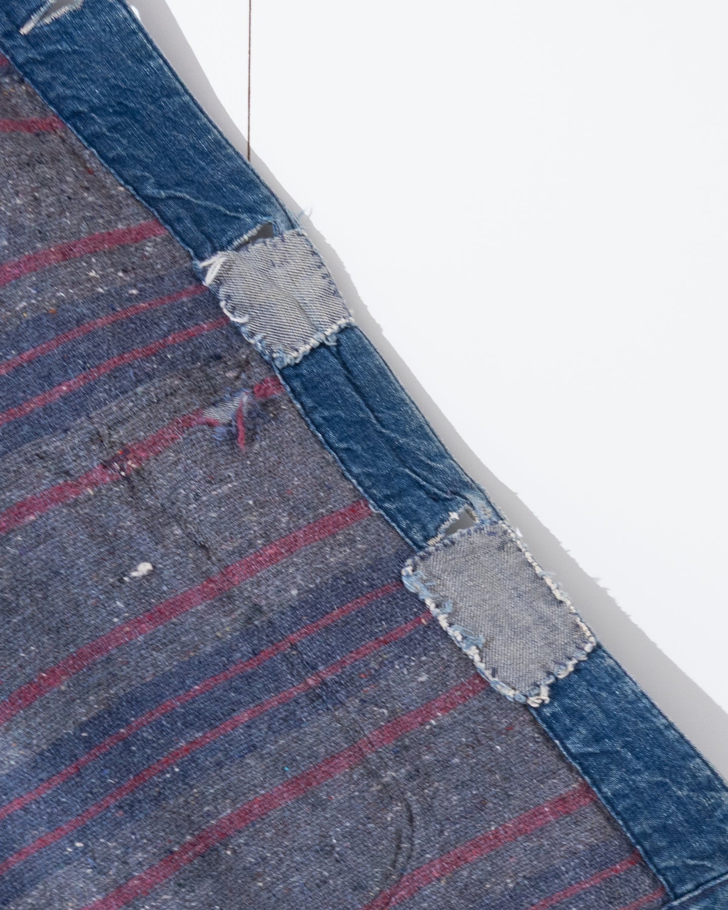 Vintage denim coverall jacket with blanket liner