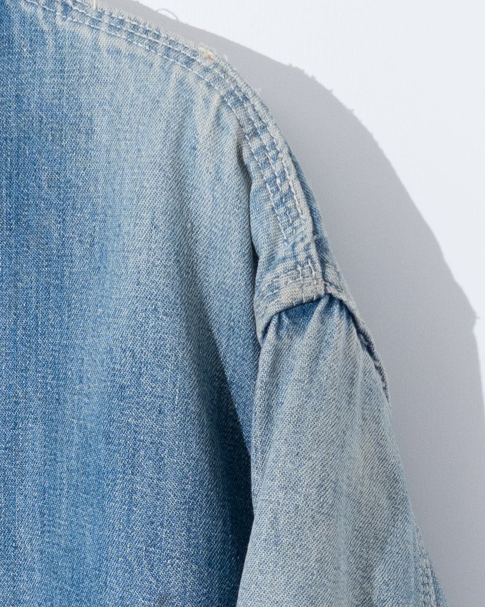 'Sears' denim coverall jacket with blanket liner