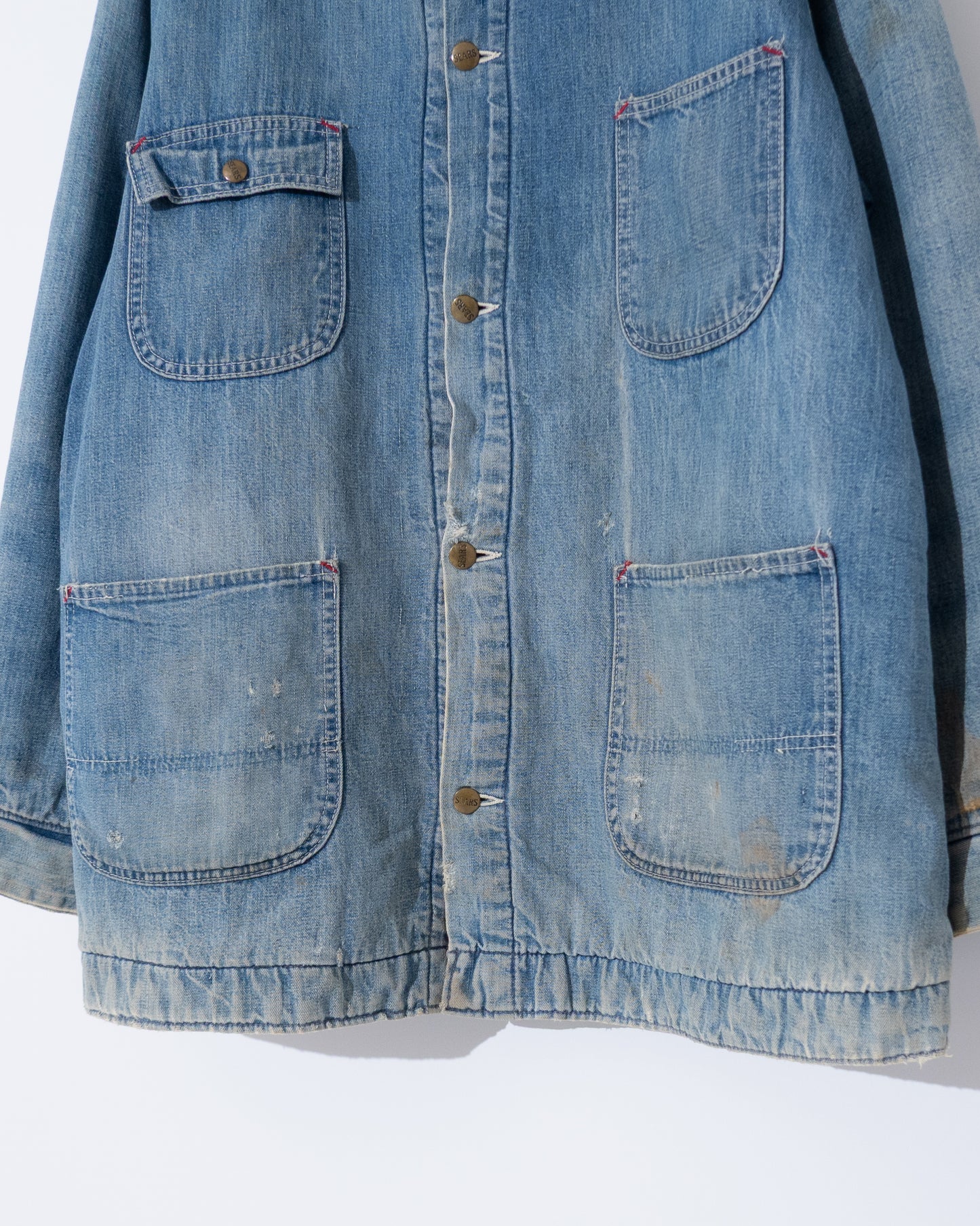 'Sears' denim coverall jacket with blanket liner