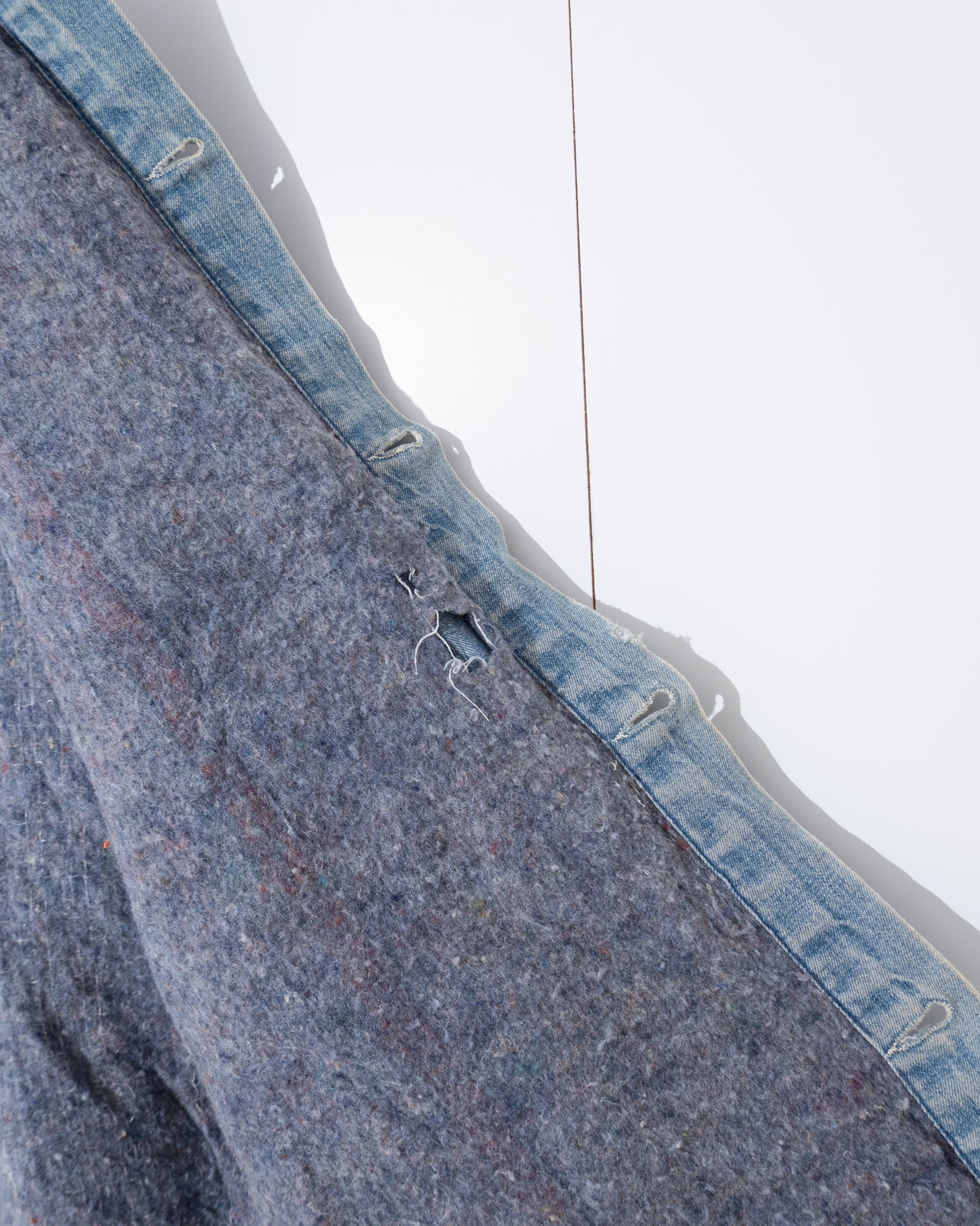 'Sears' denim coverall jacket with blanket liner