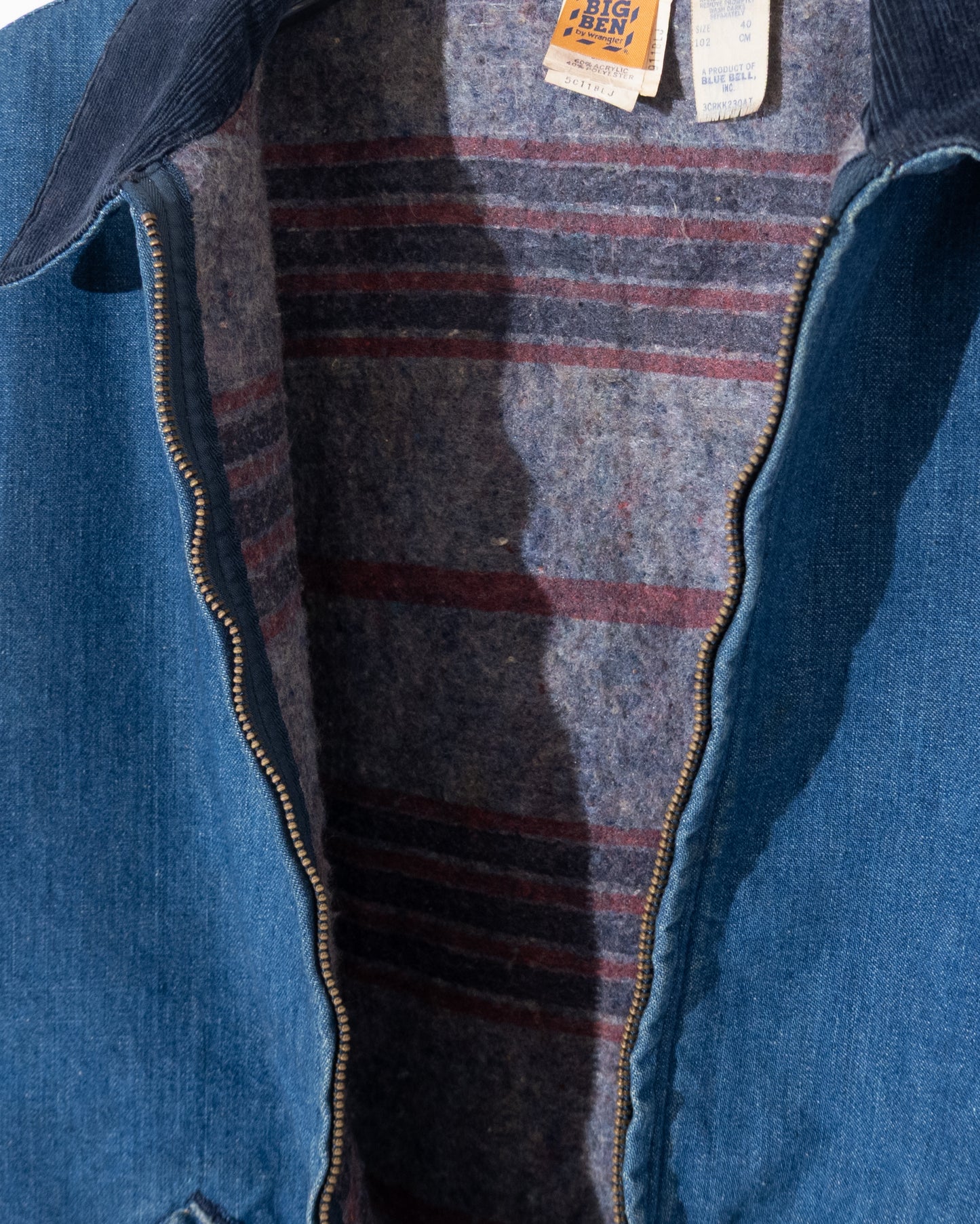 "BIG BEN by Wrangler" blanket lined zip denim jacket