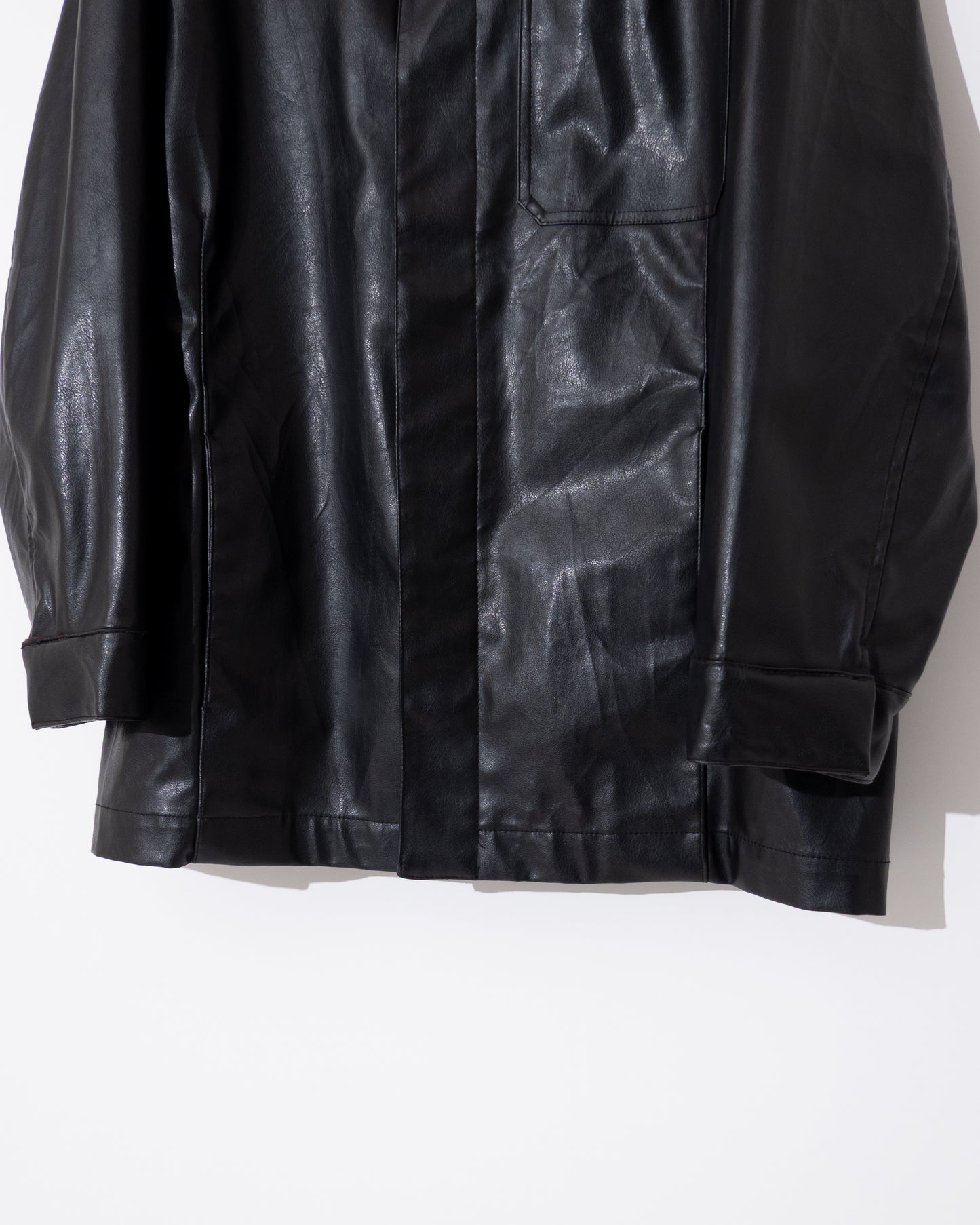 'Calvin Klein Jeans' PVC leather car coat