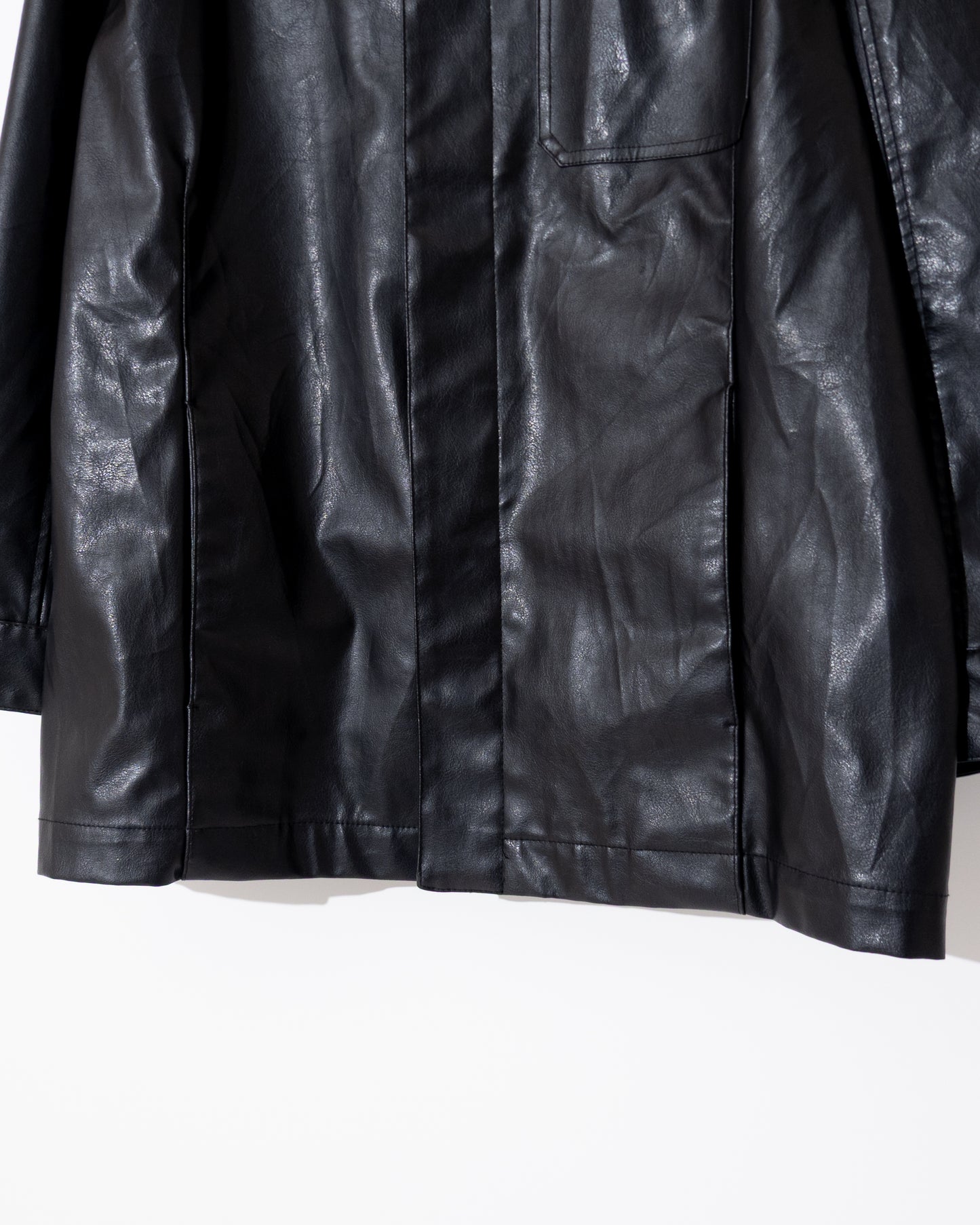 'Calvin Klein Jeans' PVC leather car coat