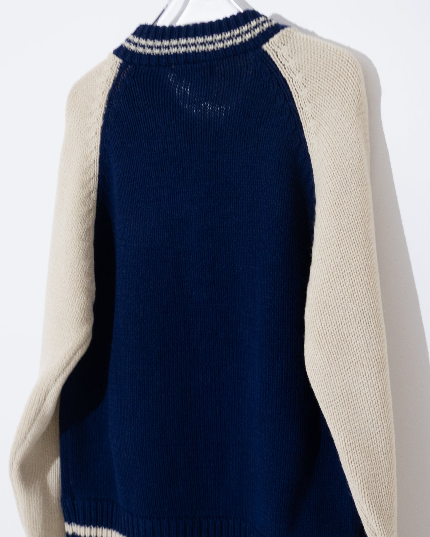 Knitted varsity jacket