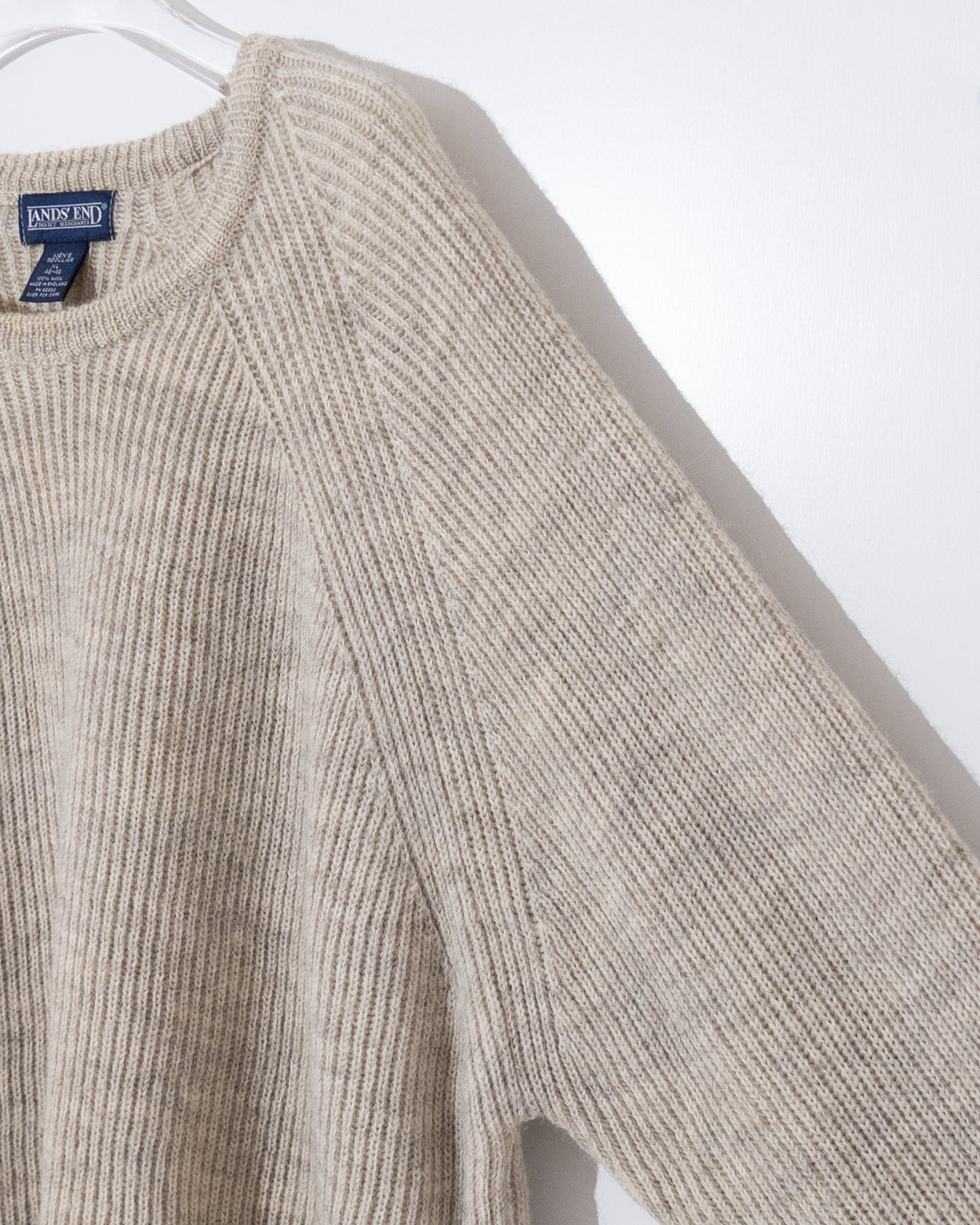 "Lands' End" rib knit sweater