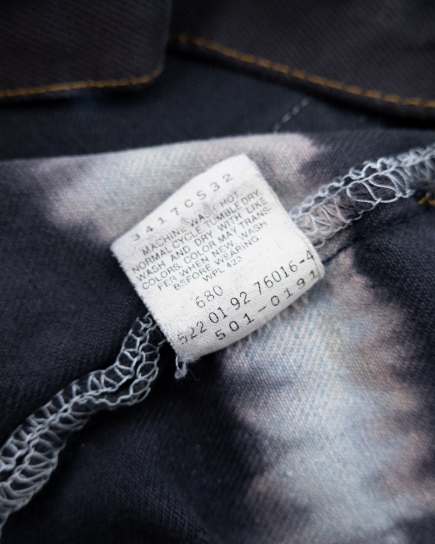 'Levi's' 501 tie dye denim pants