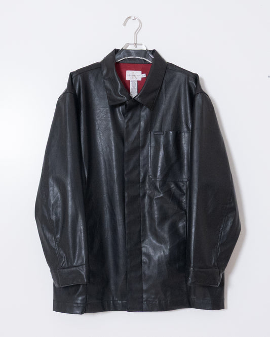 'Calvin Klein Jeans' PVC leather car coat