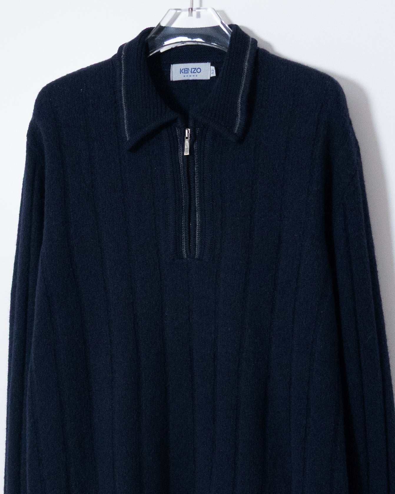 'KENZO' half-zip knit polo