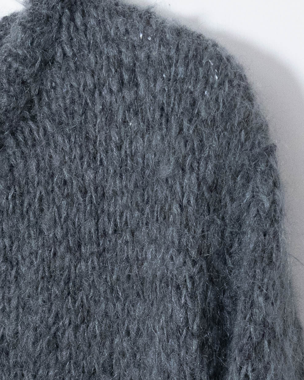 wool zip knit cardigan