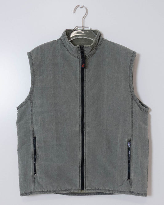 "Gramicci" good fade nylon vest with fleece