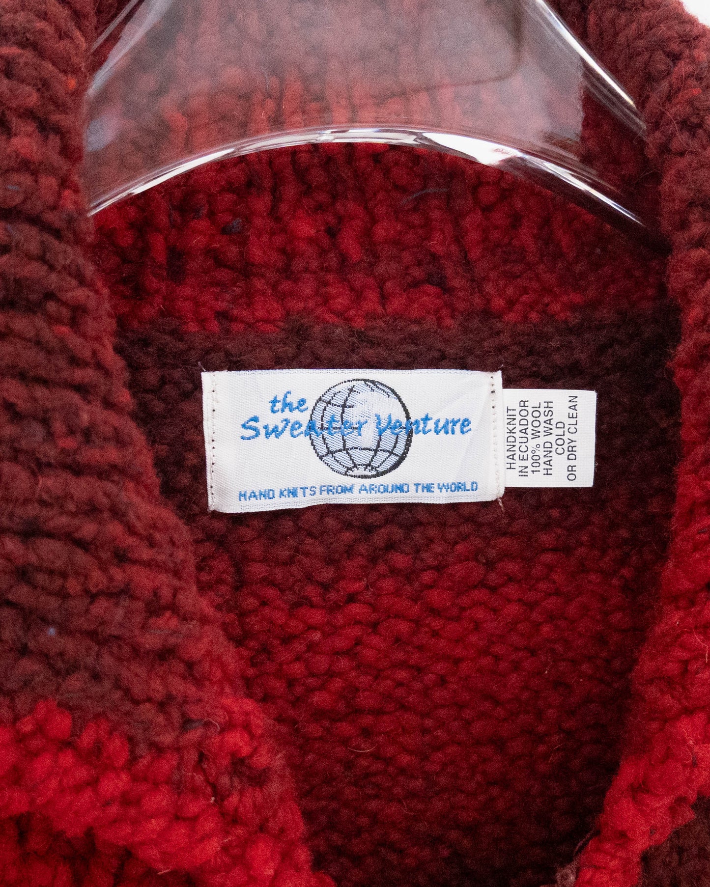 shadow stripe ecuador hand knit jacket