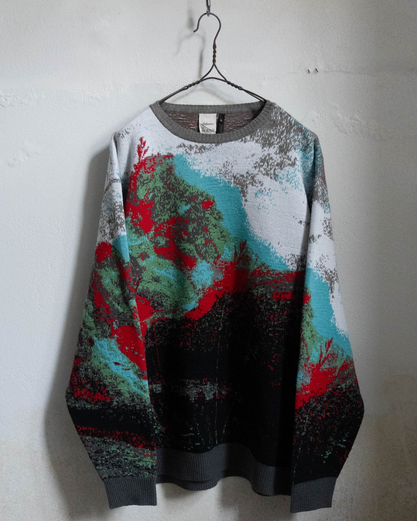 "OXBOW/BLESS" CHERLOK SKOLPEN 3D knit sweater