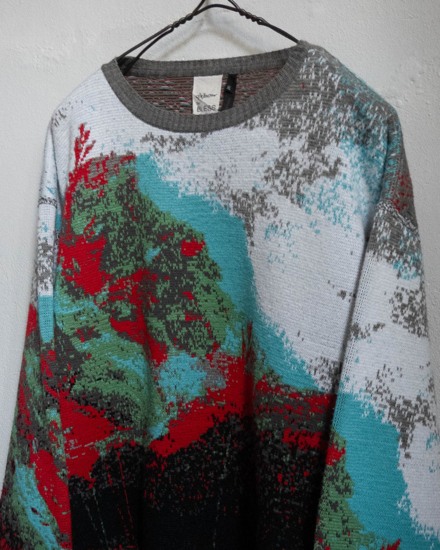 "OXBOW/BLESS" CHERLOK SKOLPEN 3D knit sweater