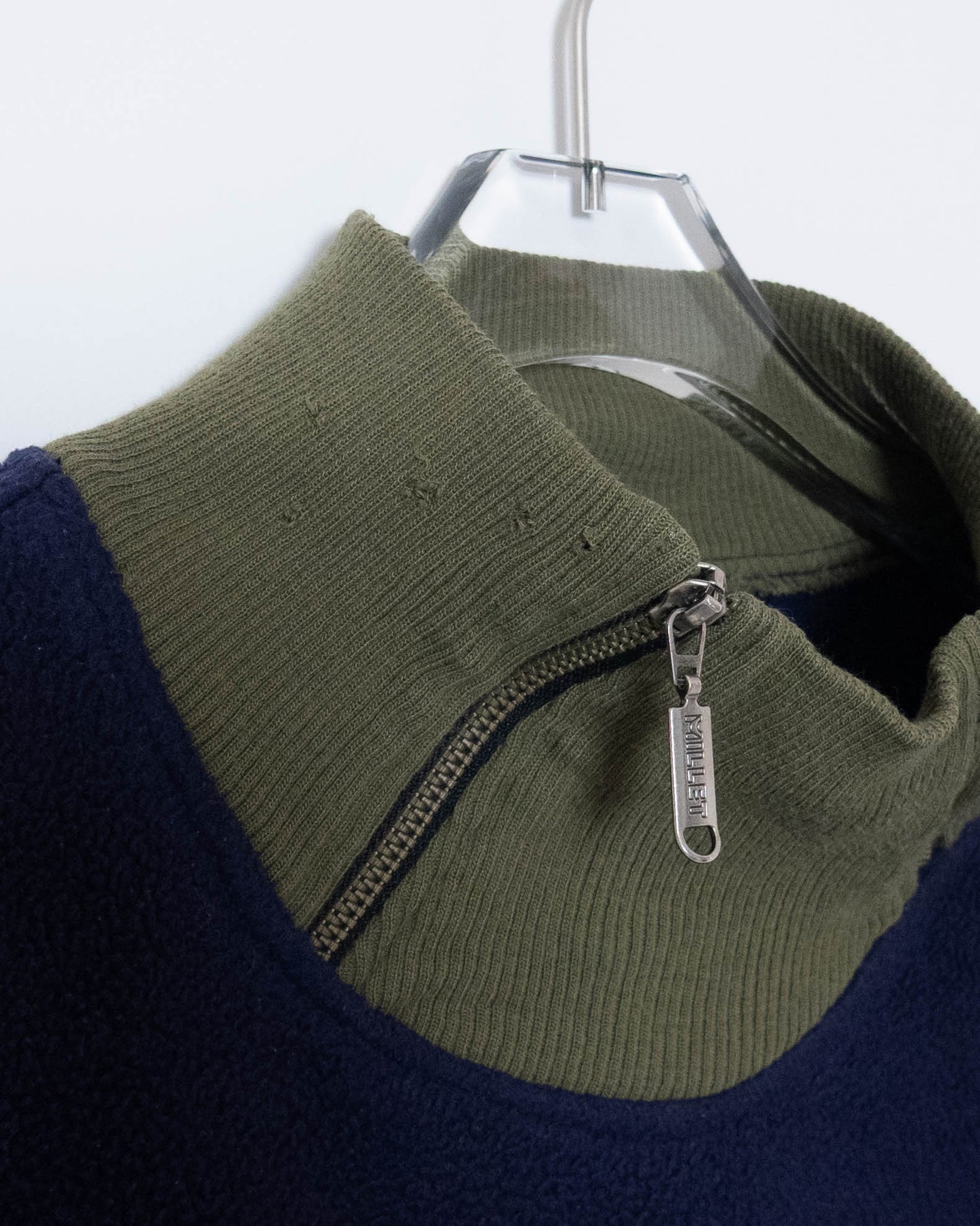 "Millet" double zip mock neck fleece pullover