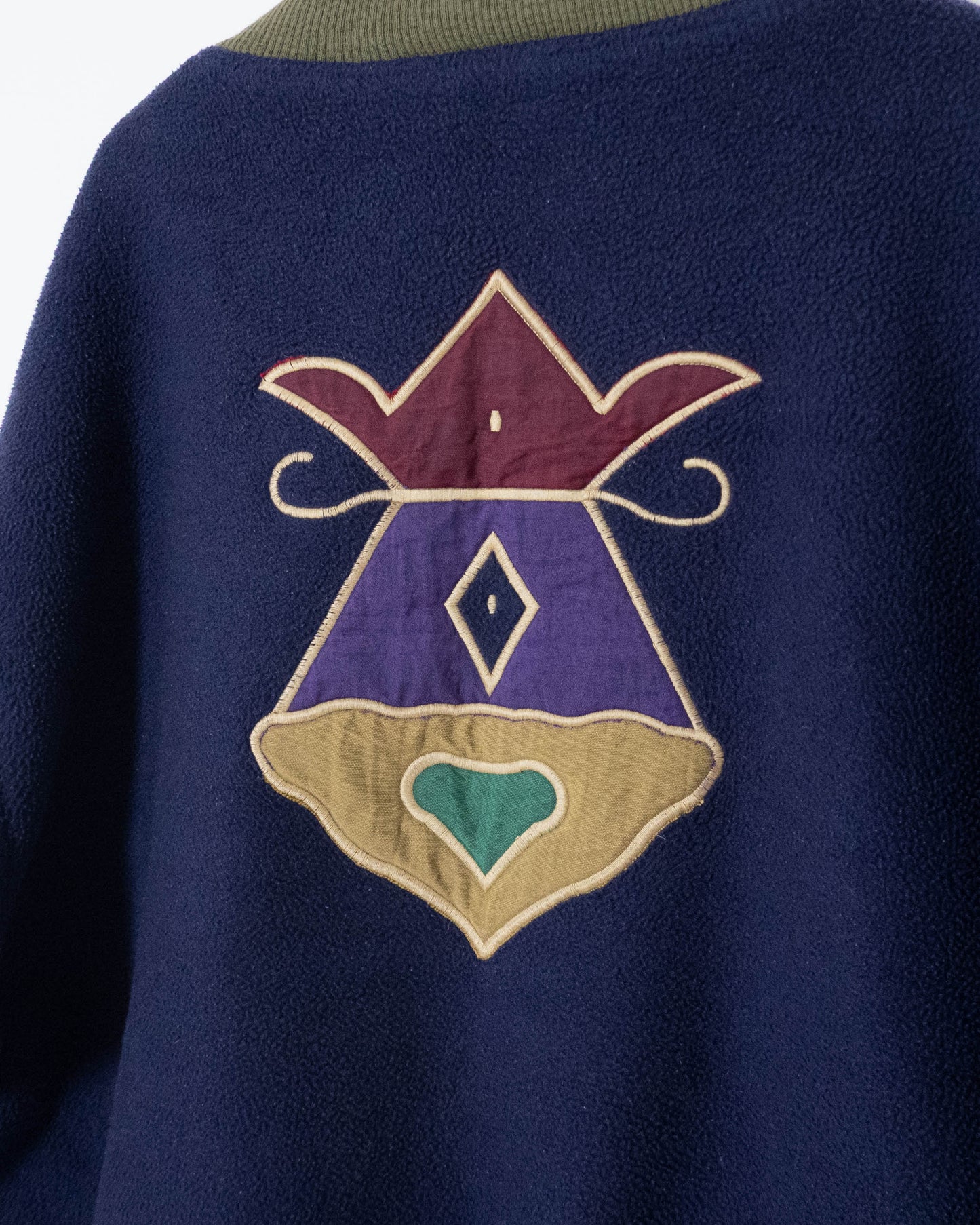 "Millet" double zip mock neck fleece pullover