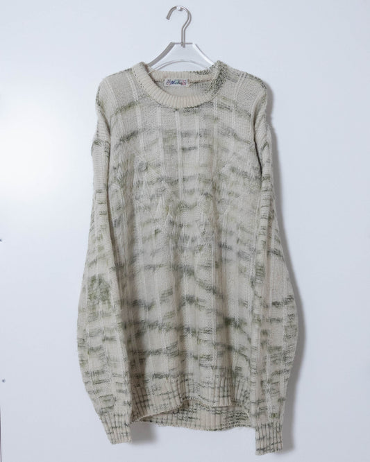 patterned mohair knit sweater