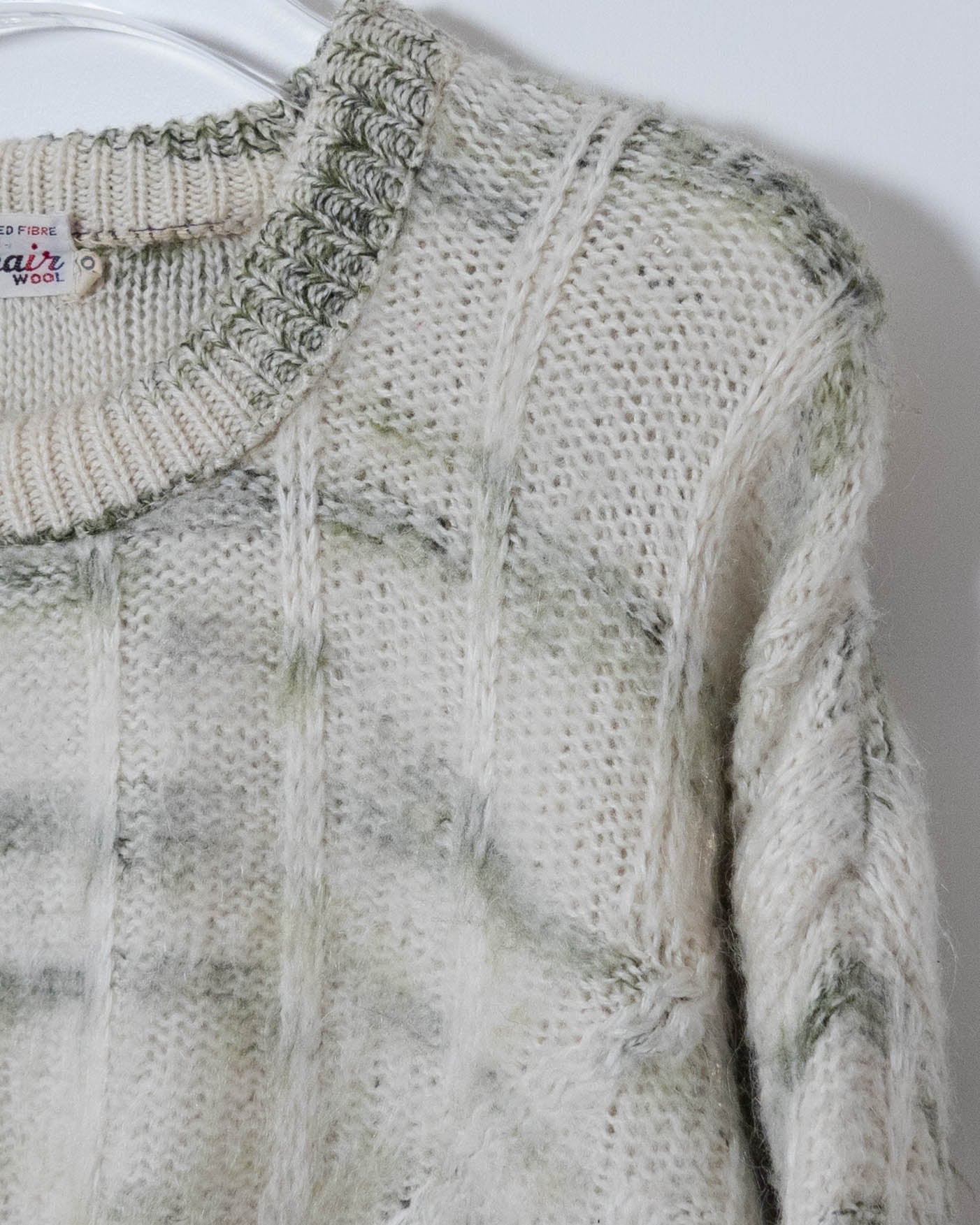 patterned mohair knit sweater