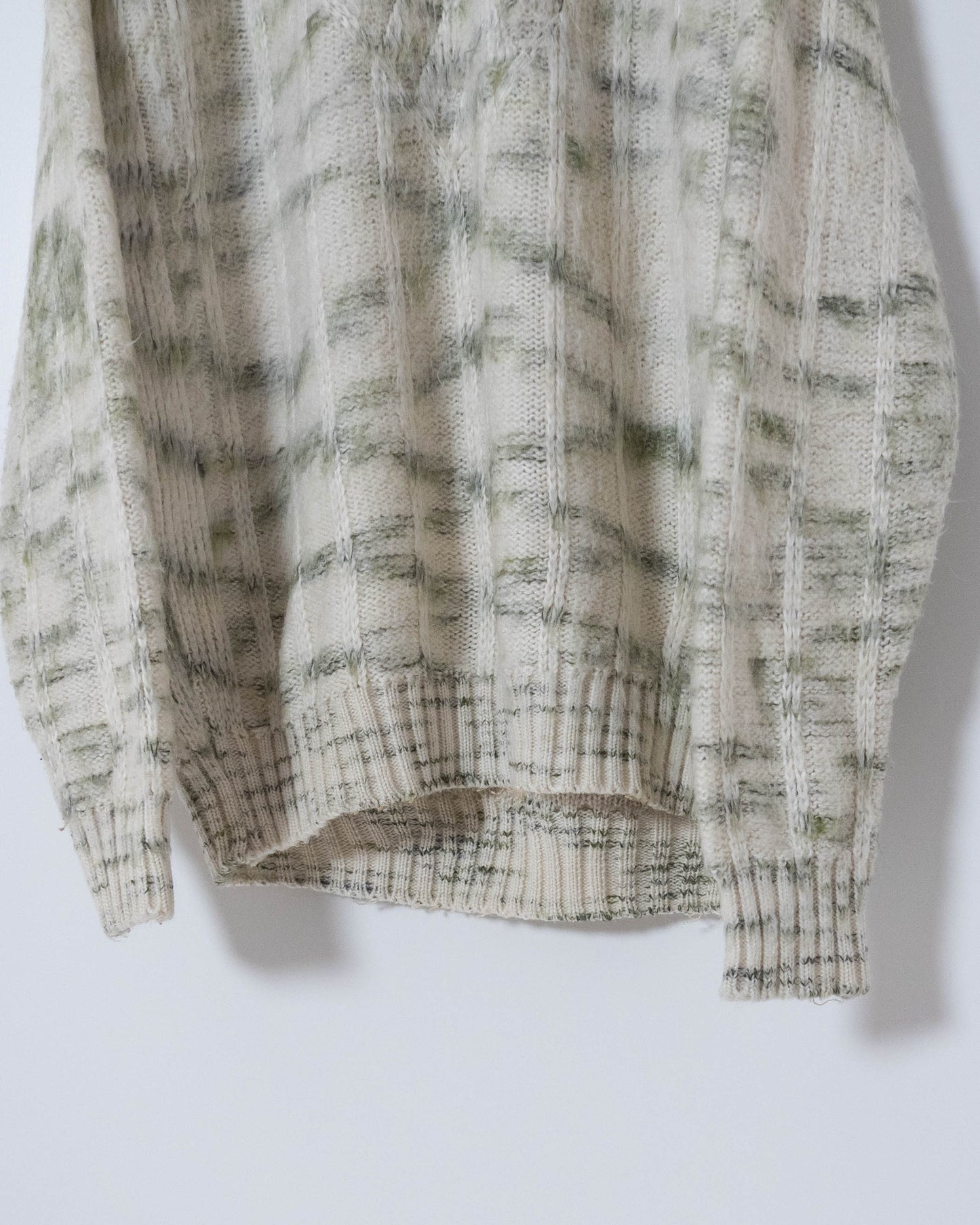 patterned mohair knit sweater