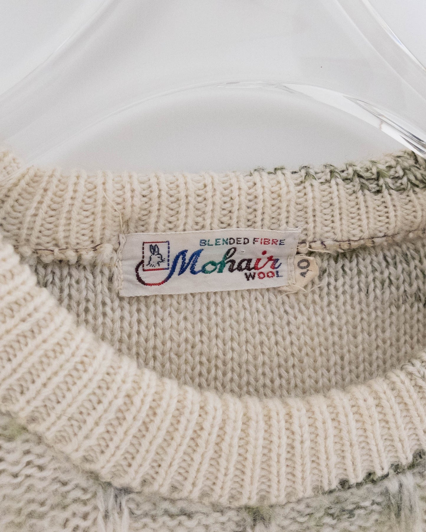 patterned mohair knit sweater