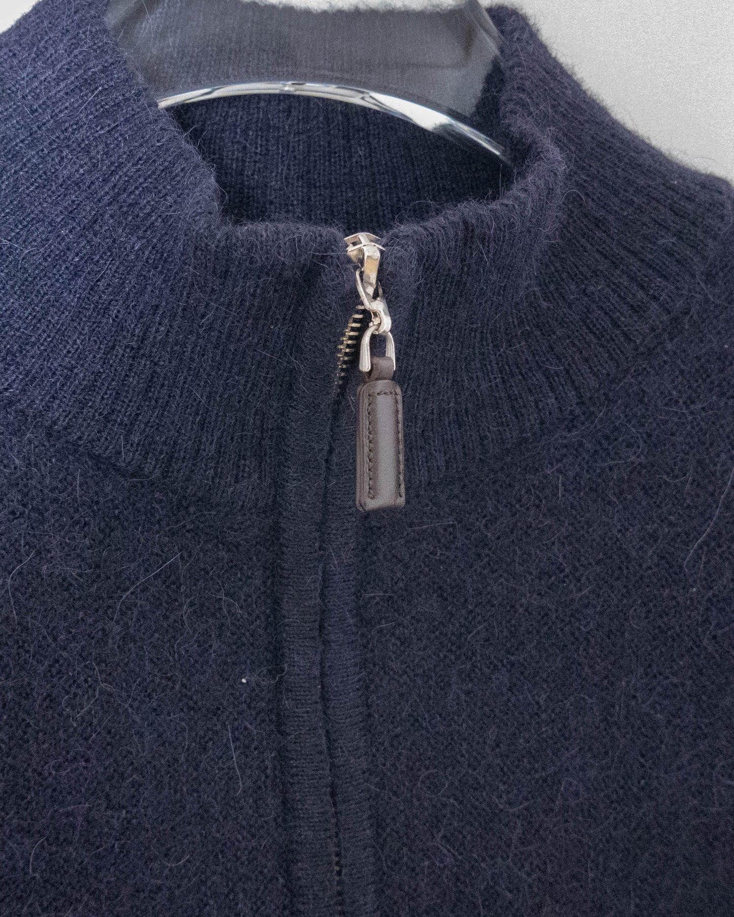 "Paul Stuart" half zip alpaca knit sweater